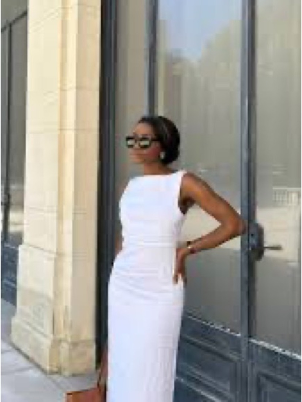 DISSH White Sleeveless Midi Sheath Dress - Picture 3 of 7